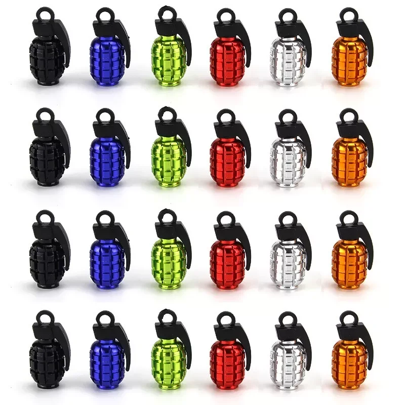 

Grenade Car Tire Wheel Valve Caps Air Stems Motorcycle Bike Aluminum Tyre Valve Stem Caps Dust Cover Car Styling