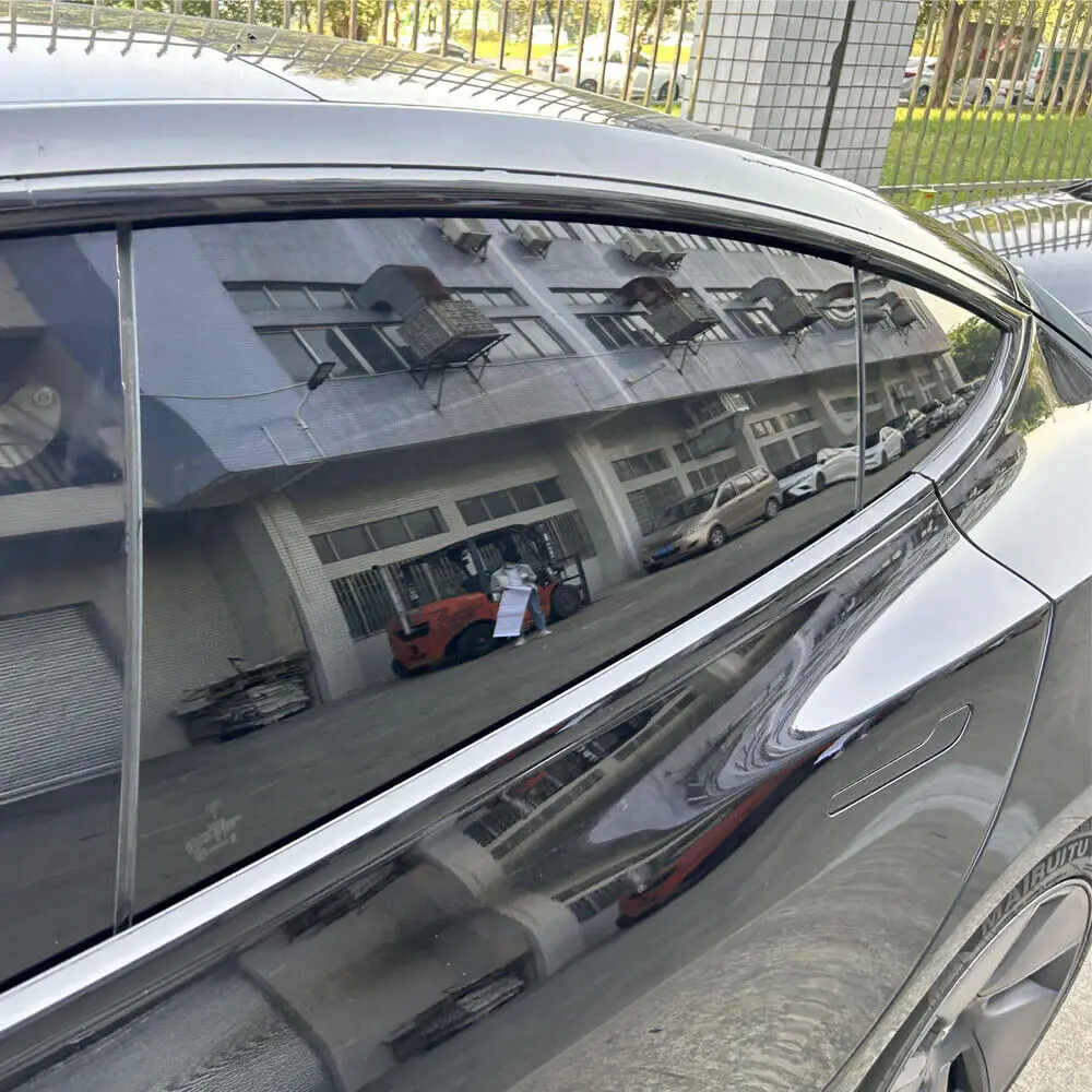 Матовые/глянцевые черные хромированные отделения окна для Tesla Model 3 2017-2022 гг.