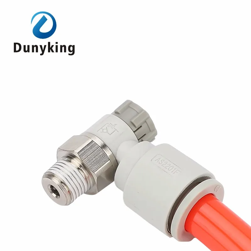 коленчатые фитинги AS1201F Клапан регулирования потока регулятора скорости Газовый