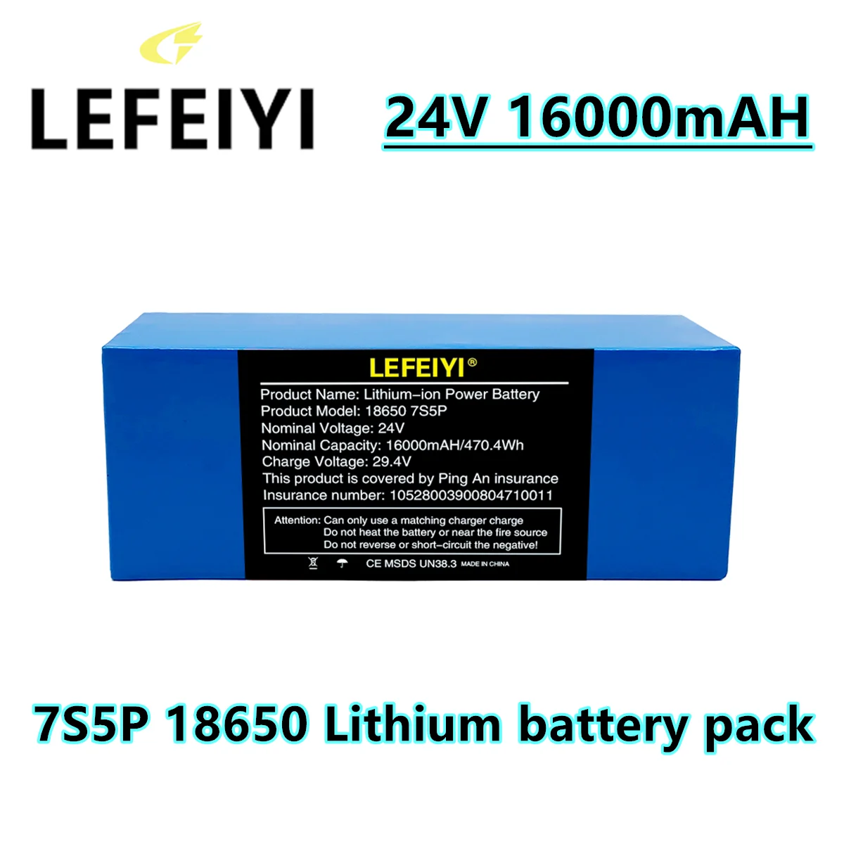 LEFEIYI 7S5P 24V 16Ah Battery Pack 500w 29.4V 16000mAh 18650 Lithium Ion for Wheelchair Electric Bicycle |