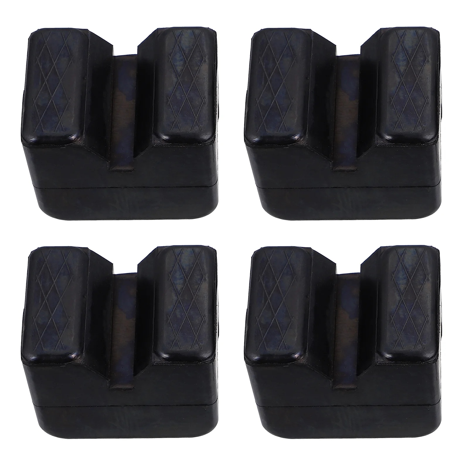 

4Pcs Slotted Jack Pads Durable Rubber Jack Guards Frame Rail Protector (Black)