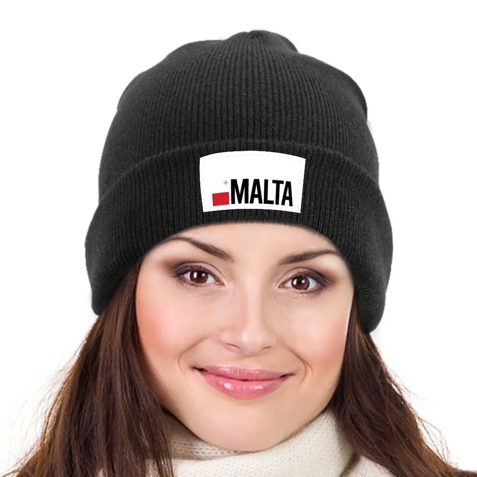 Malta вязаная кепка черная