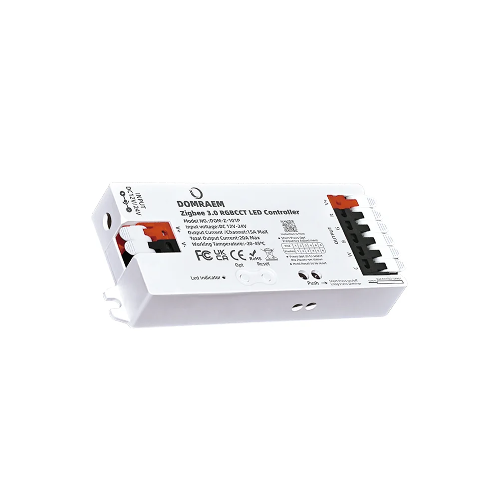 

DOMRAEM Zigbee 3.0 RGBW RGBCCT LED контроллер 20A