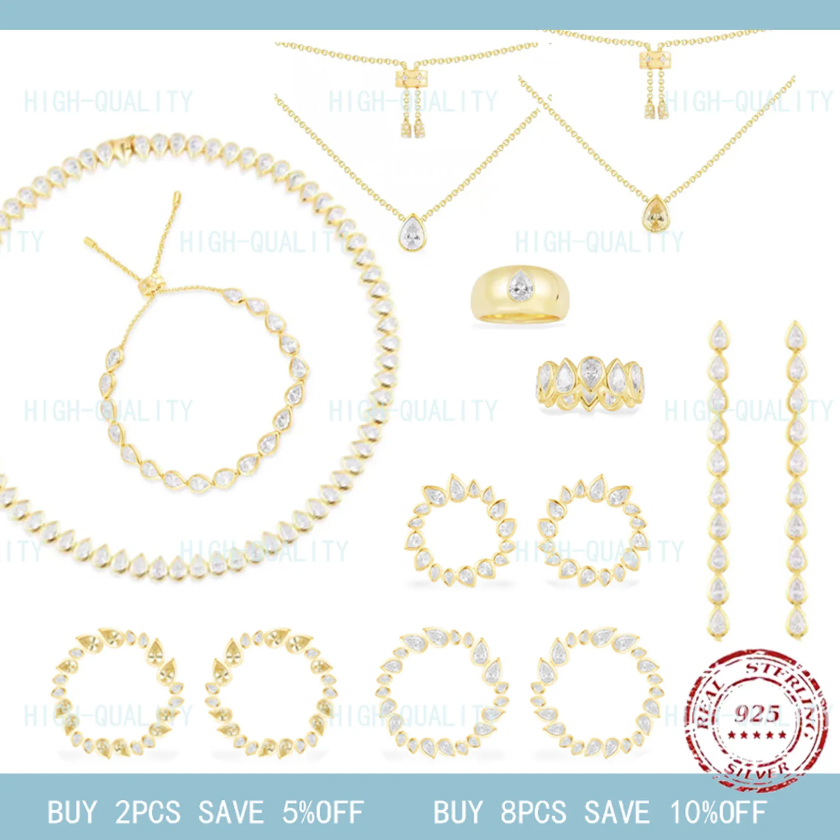 

In July 2022, the new 925 sterling silver water drop temperament simple jewelry women's series, a luxury brand in Morocco