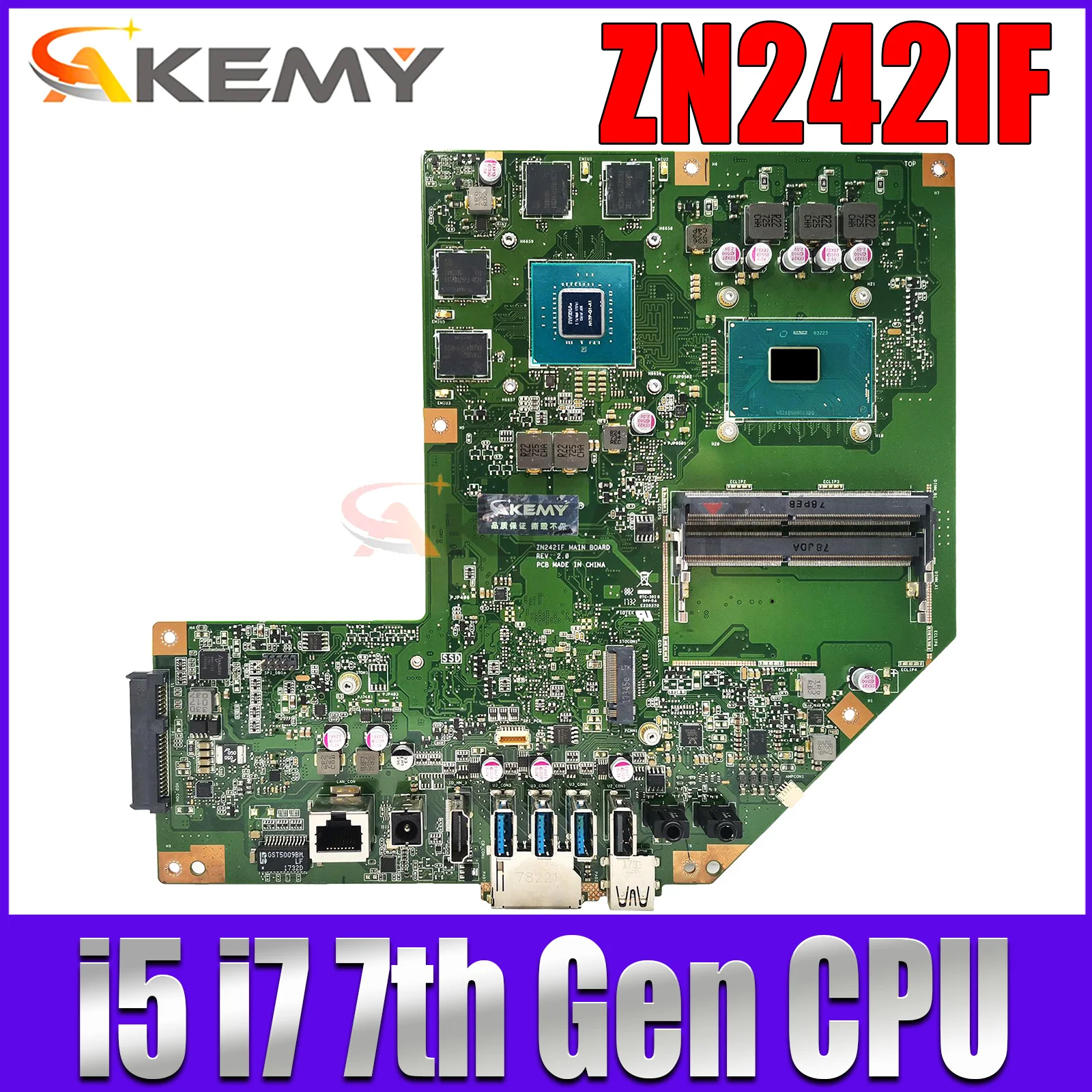 

ZN242IF With i5-7300HQ/i7-7700HQ CPU GTX1050/4G GPU Mainboard For ASUS ZN242IF ZN242I Motherboard 100% Tested OK