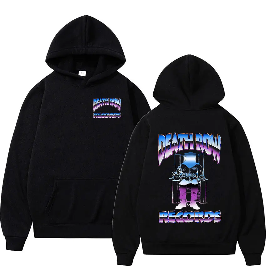 Death Row Records Hoodies Men Women Hip Hop Oversized Sweatshirts Rapper Tupac 2pac Fashion Pullover Hoodie Fleece Streetwear