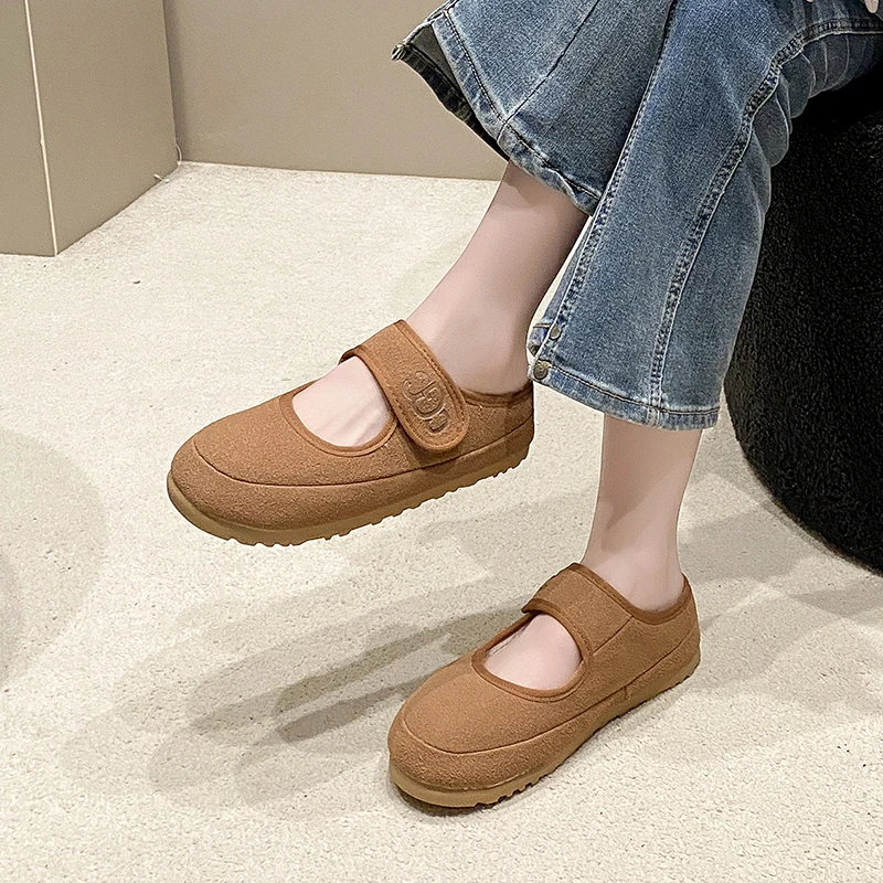 2024 NEW Summer WOMEN Slippers Winter New with Velvet Warmth Baotou Fury Drag Casual Flat Bottom Lazy Ugly Cute Mary Jane Shoes