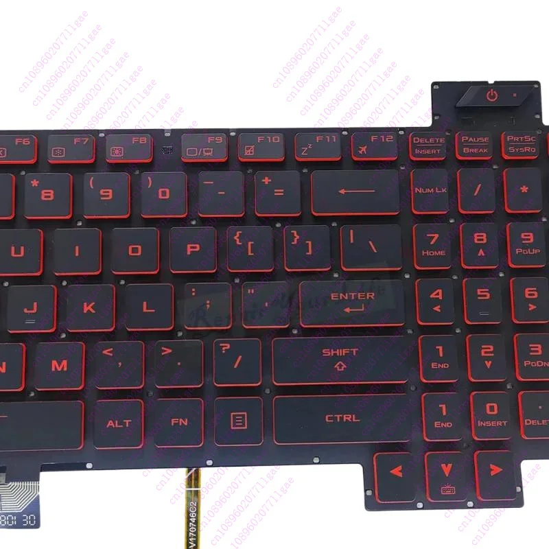 Клавиатура XM с красной подсветкой для ASUS TUF Gaming FX504 FX504GD FX504GE FX504GM FX80 FX80G FX80GE FX80GM FX80GD