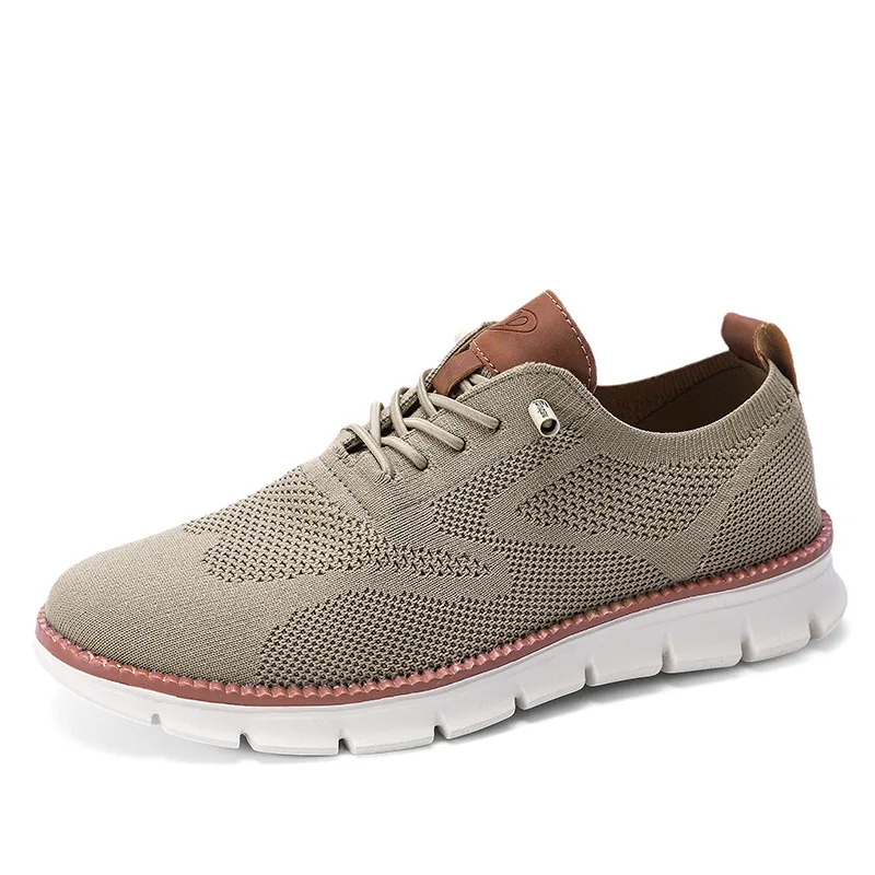 

2023 British Style Men's Shoes Summer Breathable Sports Shoes Flying Mesh Shoes Men's Running Shoes