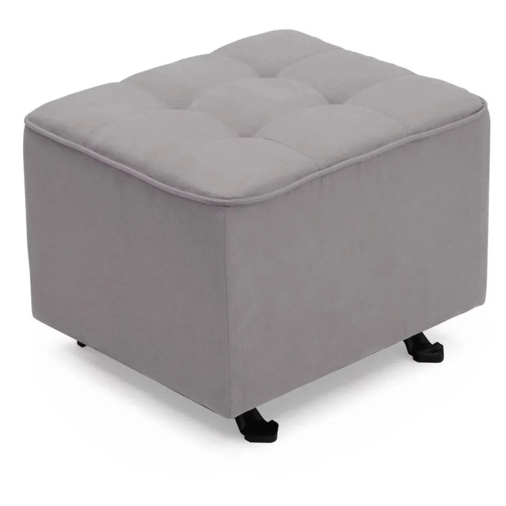

Delta Children Nursery Tufted Gliding Ottoman, Gray Ottoman Step Stool Foot Stool