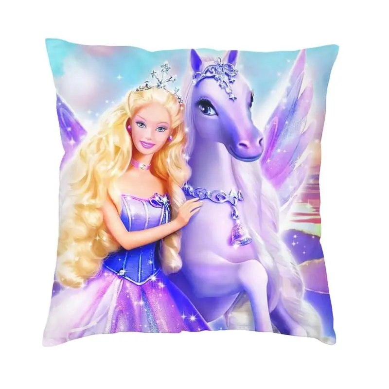

Индивидуальные пользовательские Барби, Современная наволочка для девушек, декоративные салонные анимированные светлые подушки для дивана