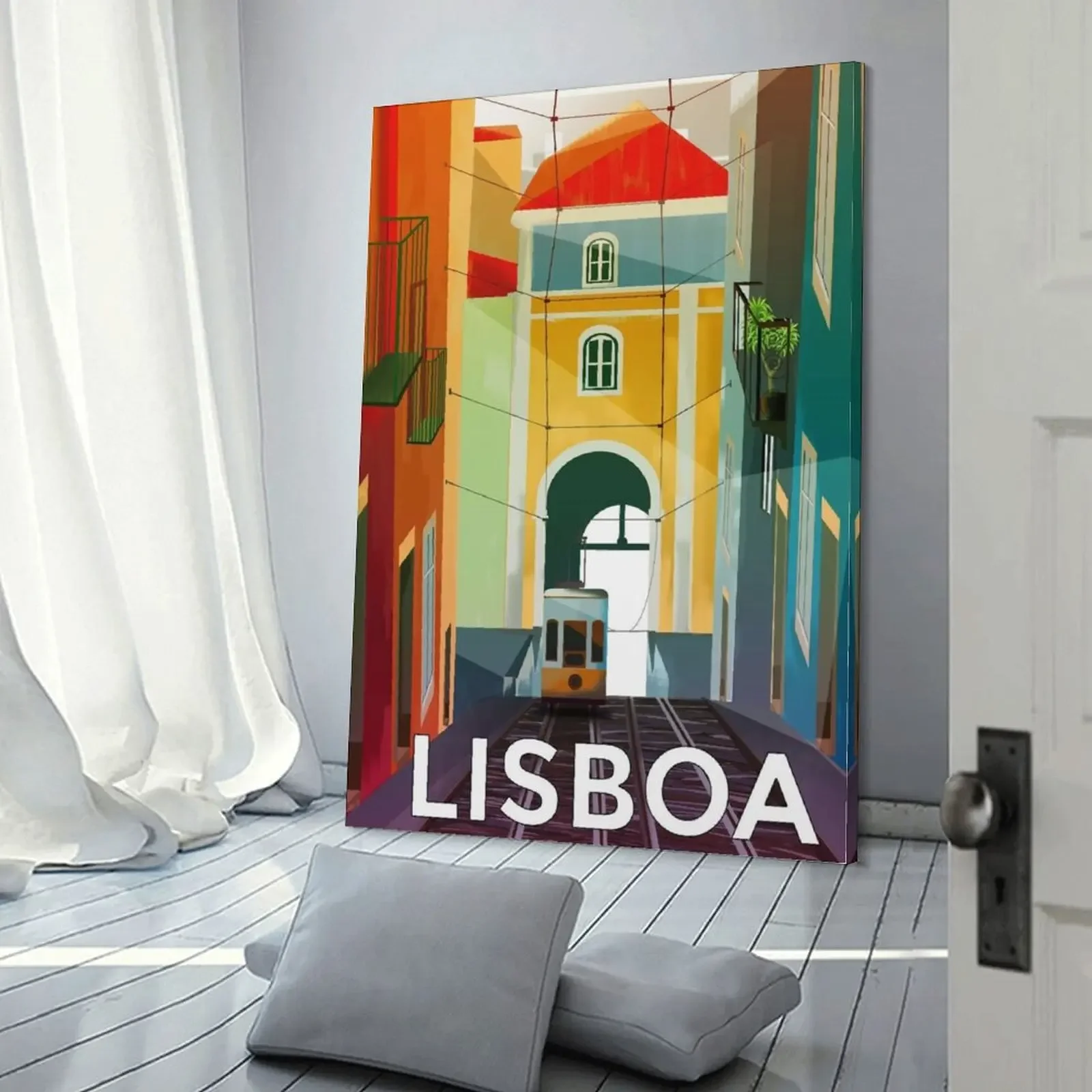 LIsboa lisbon винтажный туристический постер картина на холсте декоративная декор