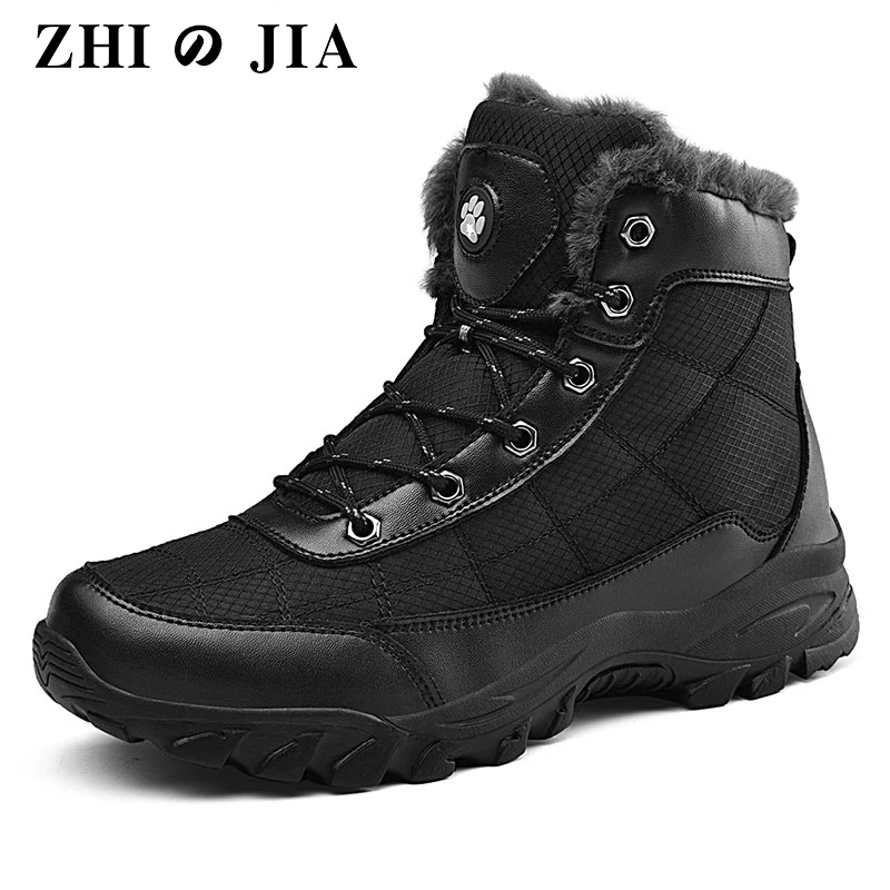

Large Size 49 Outdoor Boots Spring Autumn Fashion Hiking Shoes Men's Casual Shoes Winter Fur Warm Sports Boots Male Work Boots