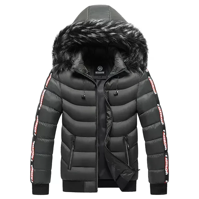 Warm Fur Collar Hooded Jacket Coat Men Autumn Brand Outwear Fashion Casual Waterproof Parka Men Winter Parkas 2021 New Thick