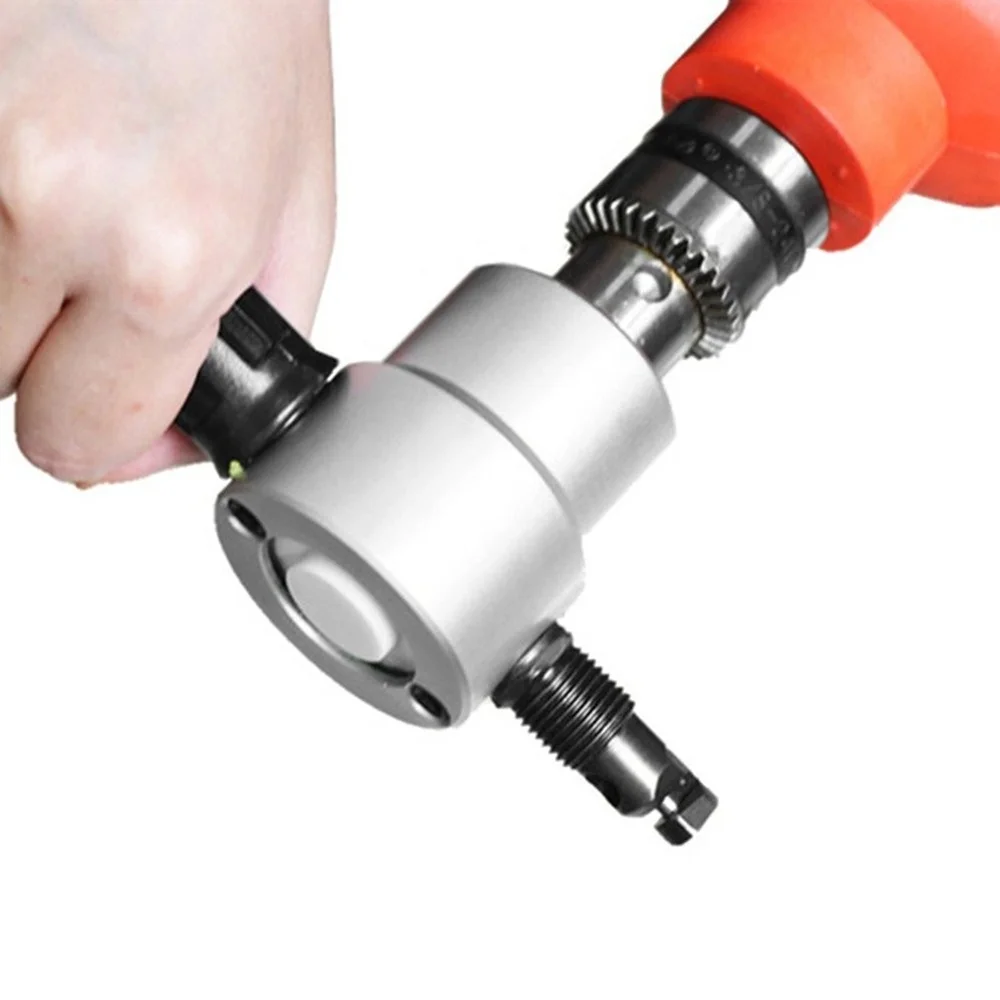 

Metal Sheet Cutter Double Head Iron Nibbler Cutting Tool Electric Drill Attachment Plate Punch Adjustable Electric Drill Cutting