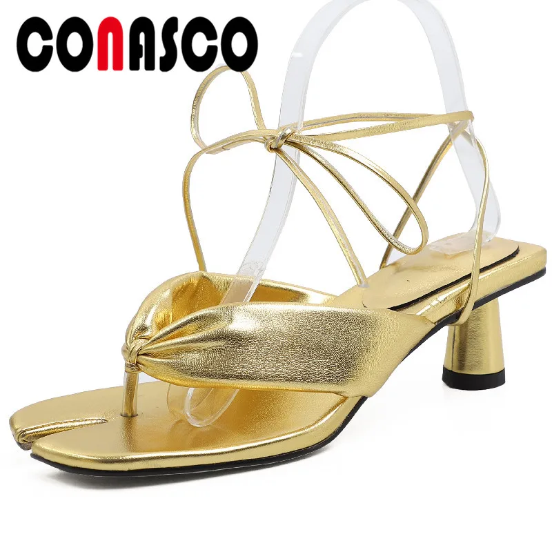 

Женские босоножки на тонком каблуке, со шнуровкой