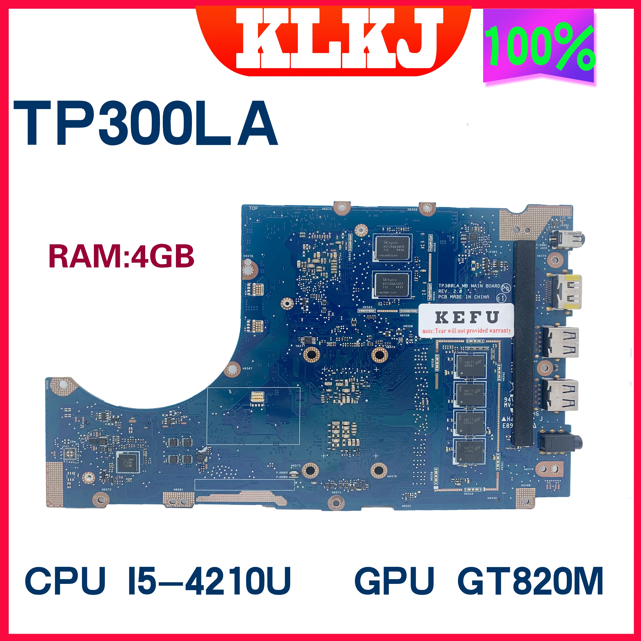 

Материнская плата Dinzi TP300LD для ноутбука ASUS TP300LA Q302LA Q302L TP300 TP300L TP300LJ