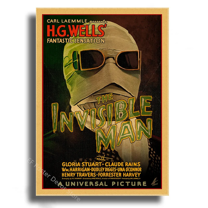 

Постер фильма «Монастры» в стиле ретро, крафт-бумага