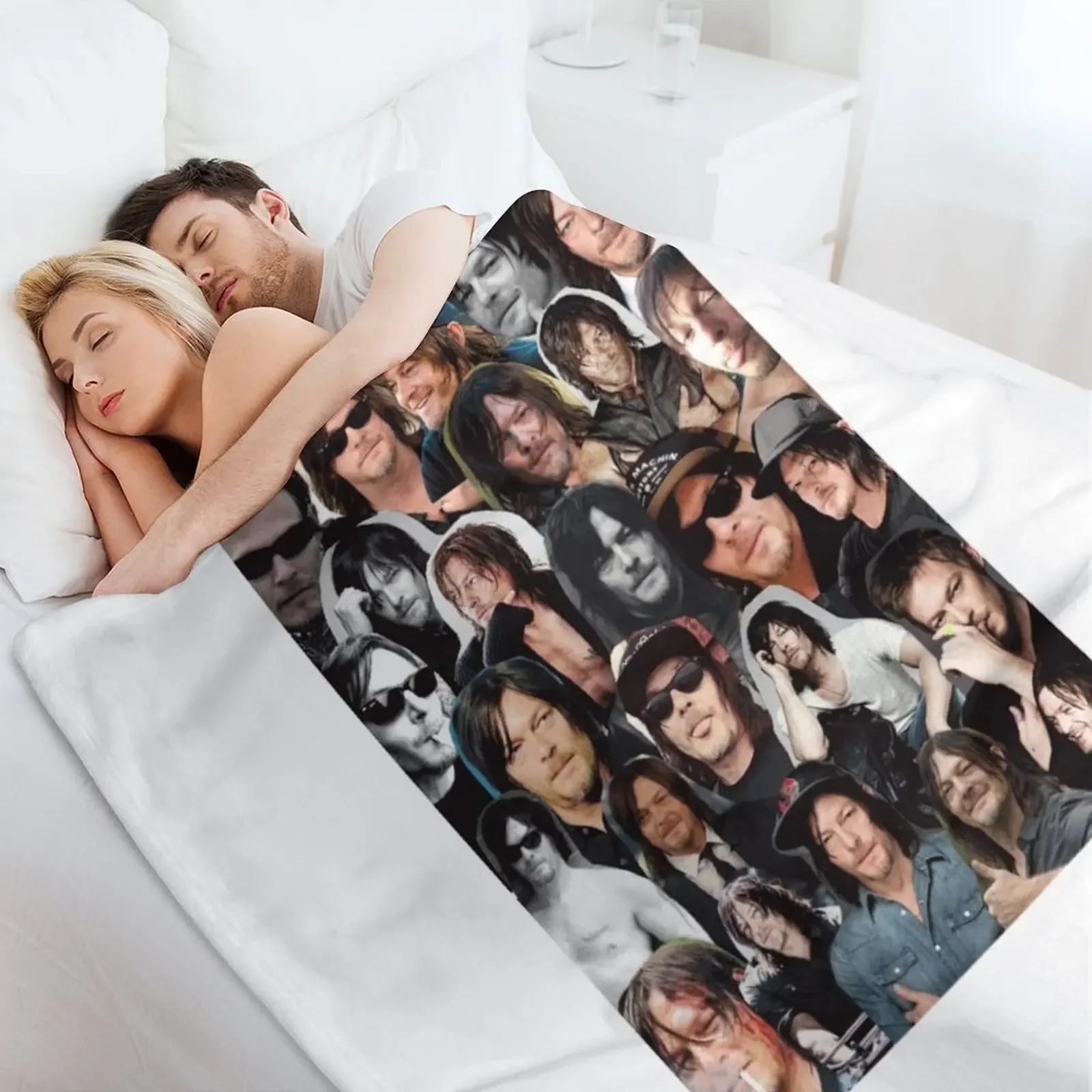 Норман-ридус-коллаж плед одеяло теплый Большой Диван плюшевый тяжелый