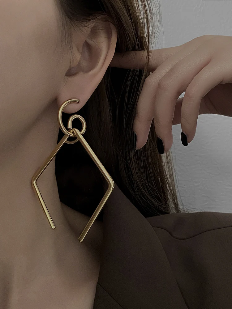 

Exaggerated Personality Metal Big Earrings Women's 2022 New Fashion High Sense Fashion Atmospheric Temperament Earrings