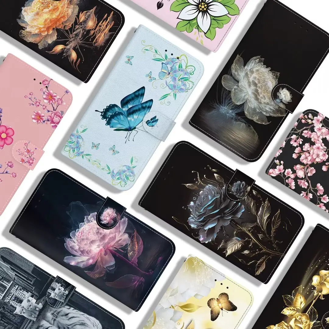 Чехол для TECNO Camon 18P 18i 18 Premier Spark 8T 8 8P 8C 7 PRO G0 2022 Pova 2 LD7 POP 5P Phantom X Leather New Painting Cover