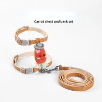 cute cat leash set carrot cat leash cat harness japanese cat collar pet collar cats products for pets r shaped chest strap cats