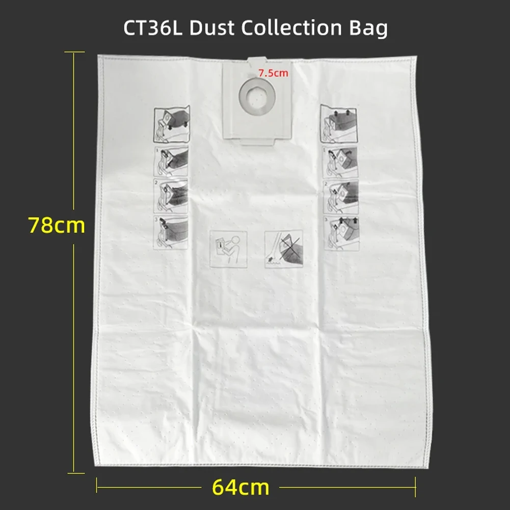 Фильтр-мешок для пылесоса 500438 SSC FIS-CT SYS/5 26л ведро пыли 36л мешки высококачественная