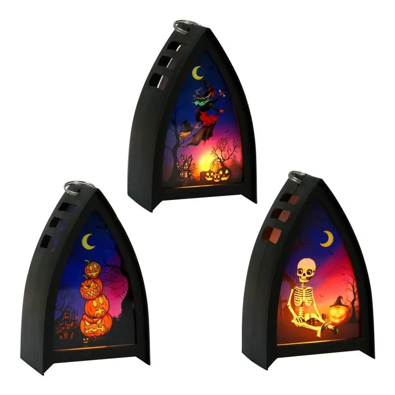 

Halloween Decorative Lamps LED Candles Tea Light Vintage Hanging LED Lanterns