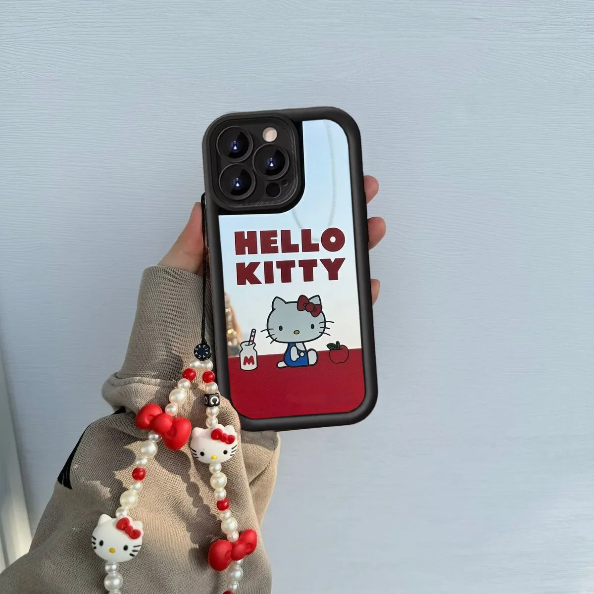 Чехол с цепочкой Hello Kitty для iPhone 14 Plus 13 12 11 Pro Max Mini 5 5S 6 7 8 6s SE 2 3 X XS XSMAX XR милый чехол