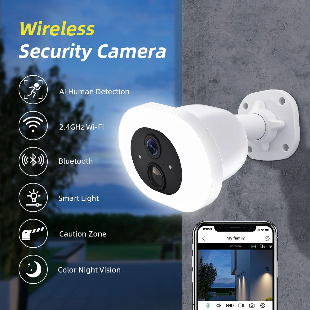 Icsee Home Ip Camera Color Night Vision Bluetooth