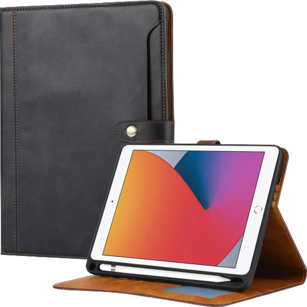 

For iPad 9.7 2017 2018 Case Leather Flat Stand Shockproof Card Wallet Tablet Cover for iPad Air 1 Air 2 5th 6th Gen 9.7 inch