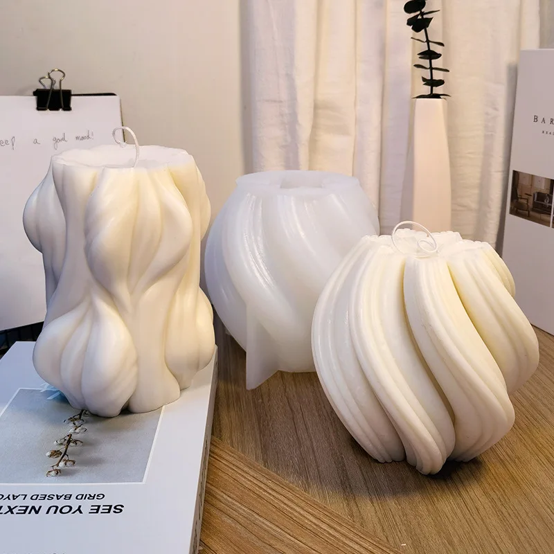 

Big Wave Scented Candle Silicone Mold DIY Gypsum Ornaments Diffused Stone Silicone Mould Handmade Tools Drop Shipping