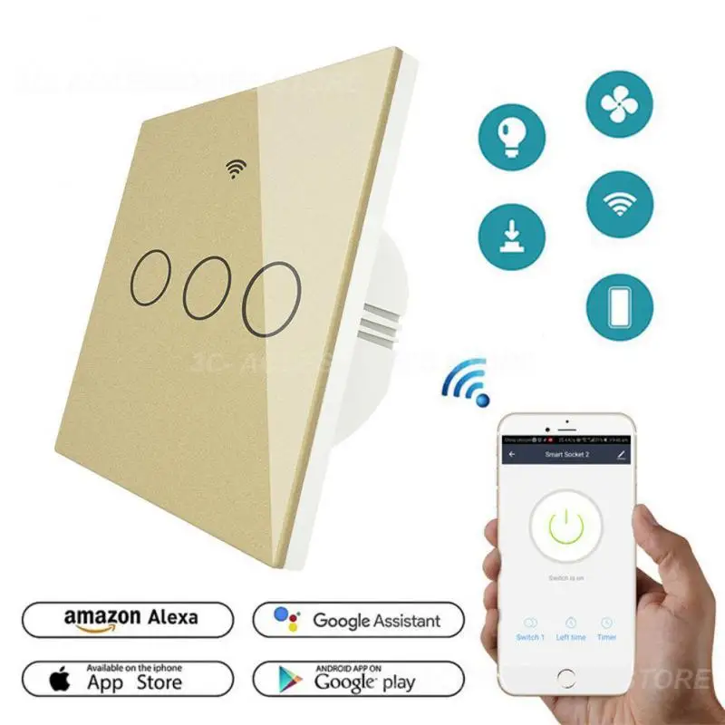 

High-quality Materials Multiple Gang And Way Convenient Control Wifi Control Home Automation Alexa Compatible User-friendly