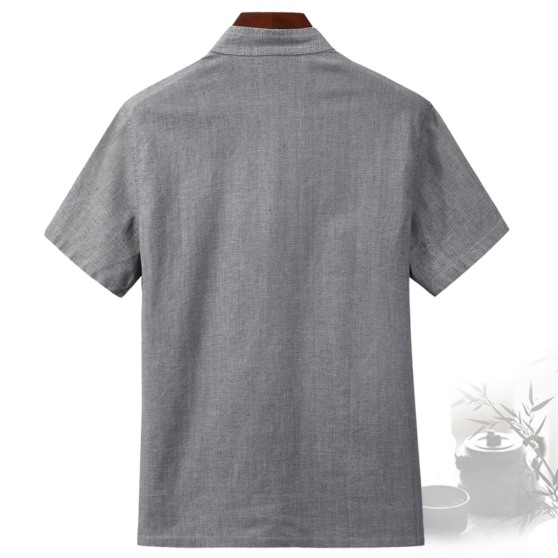 Костюм Тан мужской с вышивкой из хлопка и льна традиционный китайский костюм