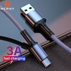 Кабель USB C Type C зарядный кабель для Xiaomi 9 10 11T Pro Samsung S21 USB C кабель телефонный шнур 3A QC3.0 USB Type C зарядное устройство 3 м