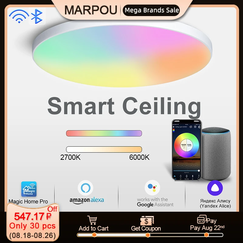 MARPOU Smart Ceiling lamp RGB 	