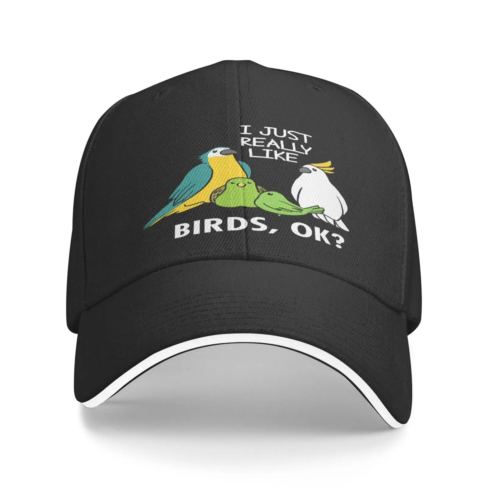 

I Just Really Like Birds Parrot Men's Caps Cap Male Baseball Cap Hats Man Women's Hats Cap Winter Cap Man Women Hat Bucket Hat