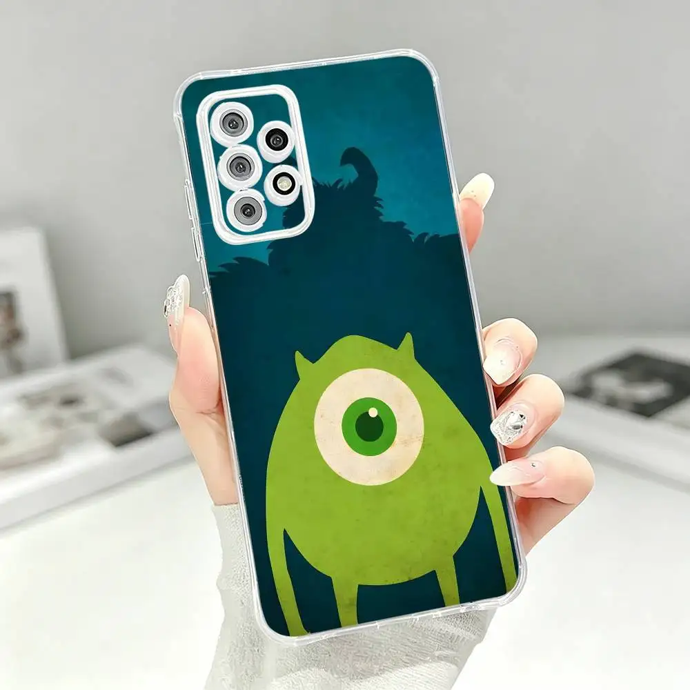 Фото Забавный мультяшный прозрачный мягкий силиконовый чехол M-Mike Wazowski для Samsung S25 S24 S23 S22 S21 Plus №4
