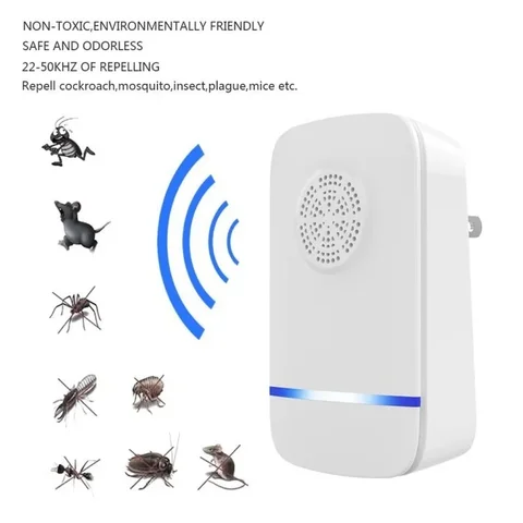 Многофункциональный Ультразвуковой отпугиватель, электронный контроль, отпугиватель мышей, Постельных клопов, комаров, ловушек, нетоксичный, экологически чистый, для помещений