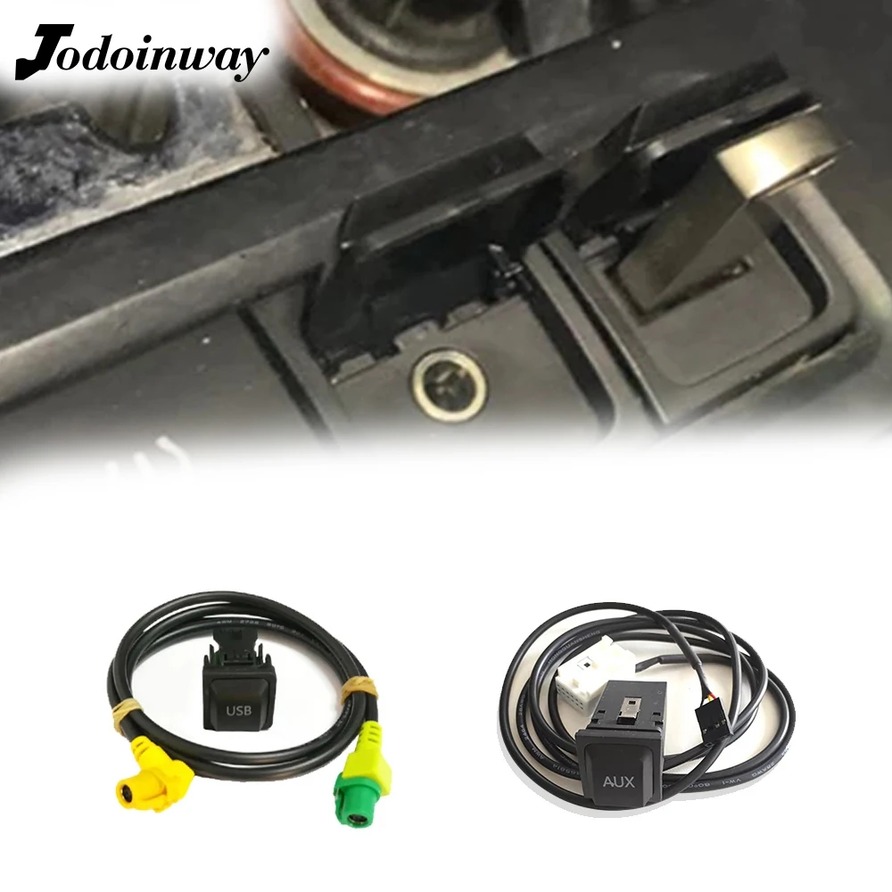 

Для RCD510 RNS315 AUX USB порт кабель адаптер USB Кнопка зарядки порт AUX разъем аксессуары для Passat B6 Golf Jetta MK5 MK6