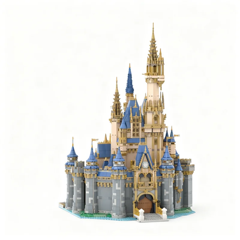 Фото 8700 деталей MOC Disnay Ultimate Cinderella Castle, модель из строительных блоков, рождественские подарки, архитектурная игрушка, идея для художественного оформления, коллекция. №1