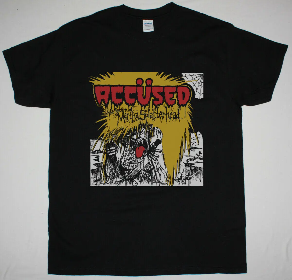 

THE ACCUSED THE RETURN OF MARTHA SPLATTERHEAD BLACK T SHIRT CROSSOVER
