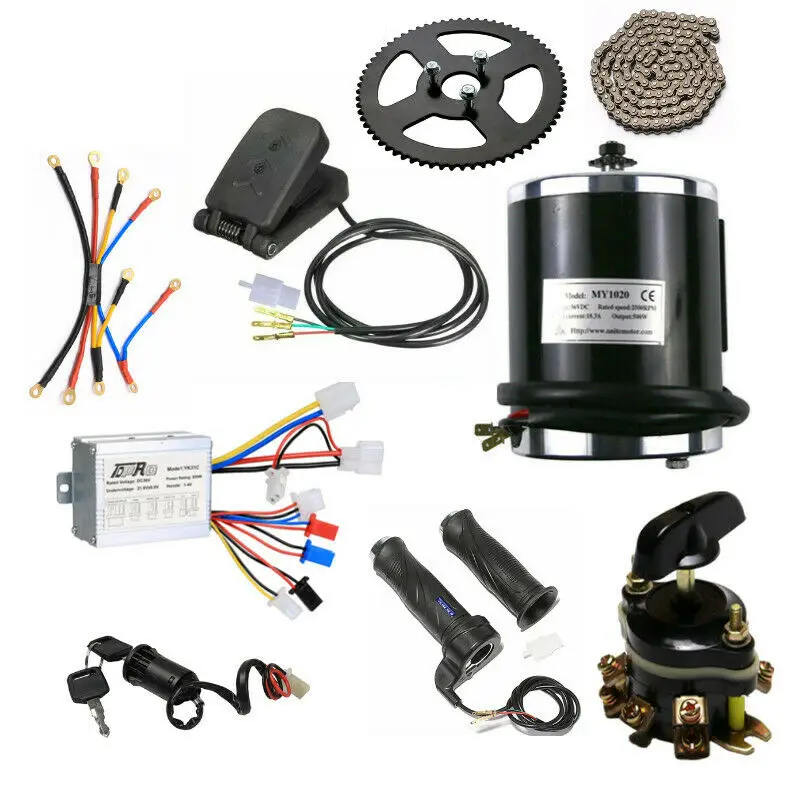 

36V 500W Brush Electric Motor Controller Sprocket Throttle Pedal Scooter Quad