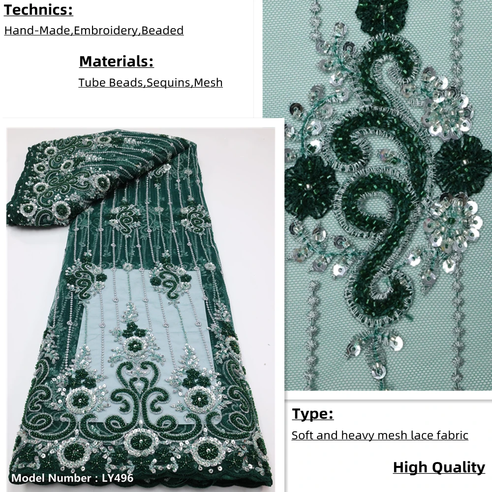 

PGC Популярные кружевные материалы с бусинами 2022 Высококачественная африканская кружевная ткань с блестками французское кружево для женщин...