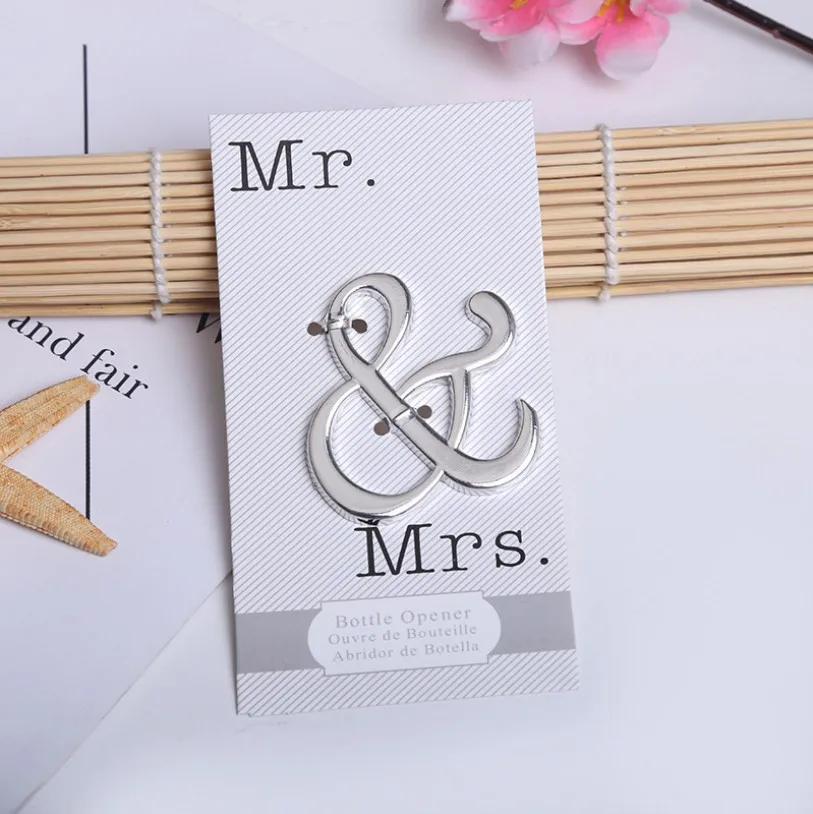 

20pcs Wedding Decoration "Mr. & Mrs." Ampersand Bottle Opener Wedding Favor and Gift