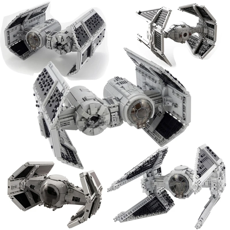 

Star Space TIE Bomber Spaceship Fighter Model Building Blocks Interceptor UCS DIY Weapon Bricks Toys for Boy Collection Gifts