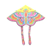 9050cm foldable nylon rainbow butterfly kite outdoor childrens kite stunt kite surf with 50m control bar and line random color