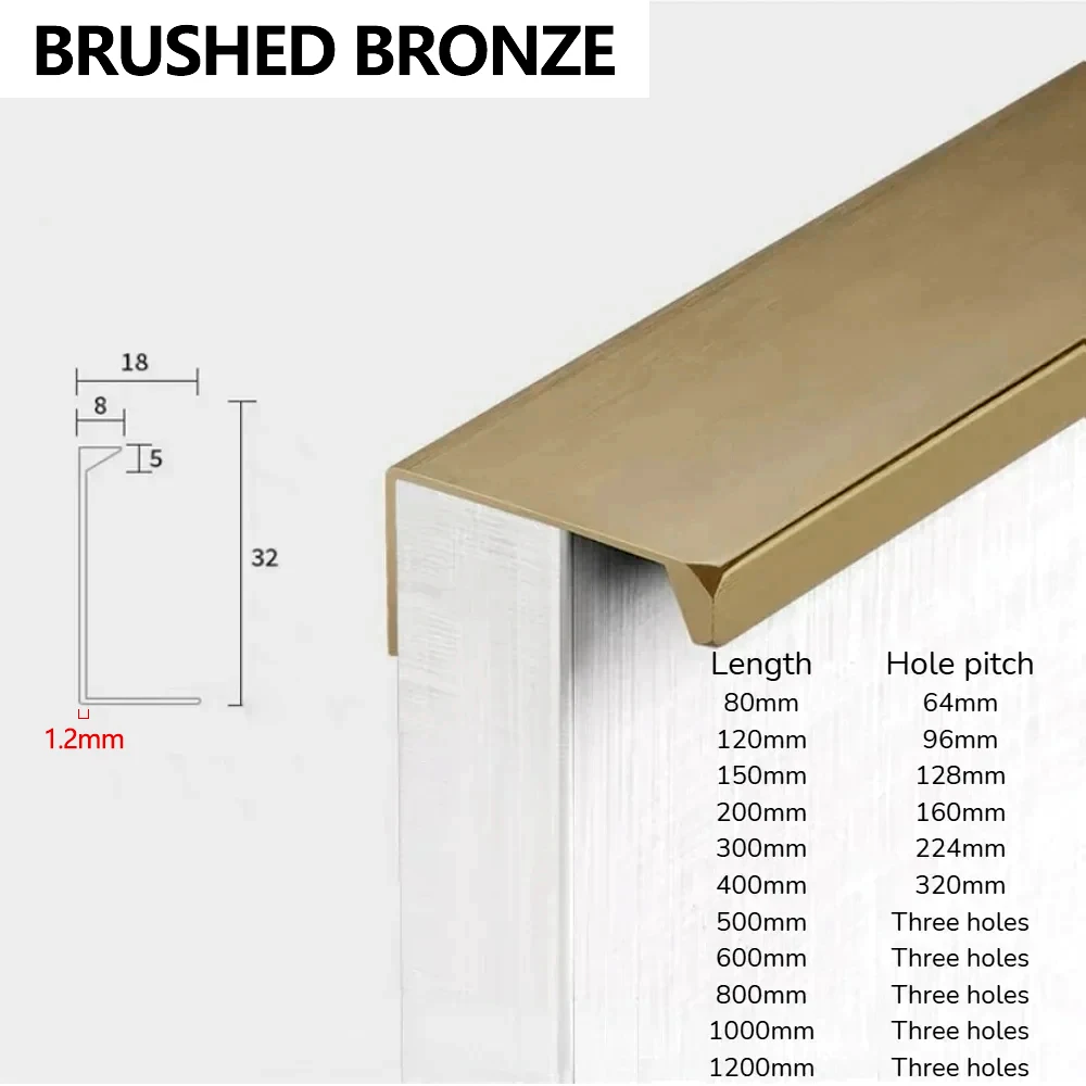 

Ручки для шкафов скрытые алюминиевые