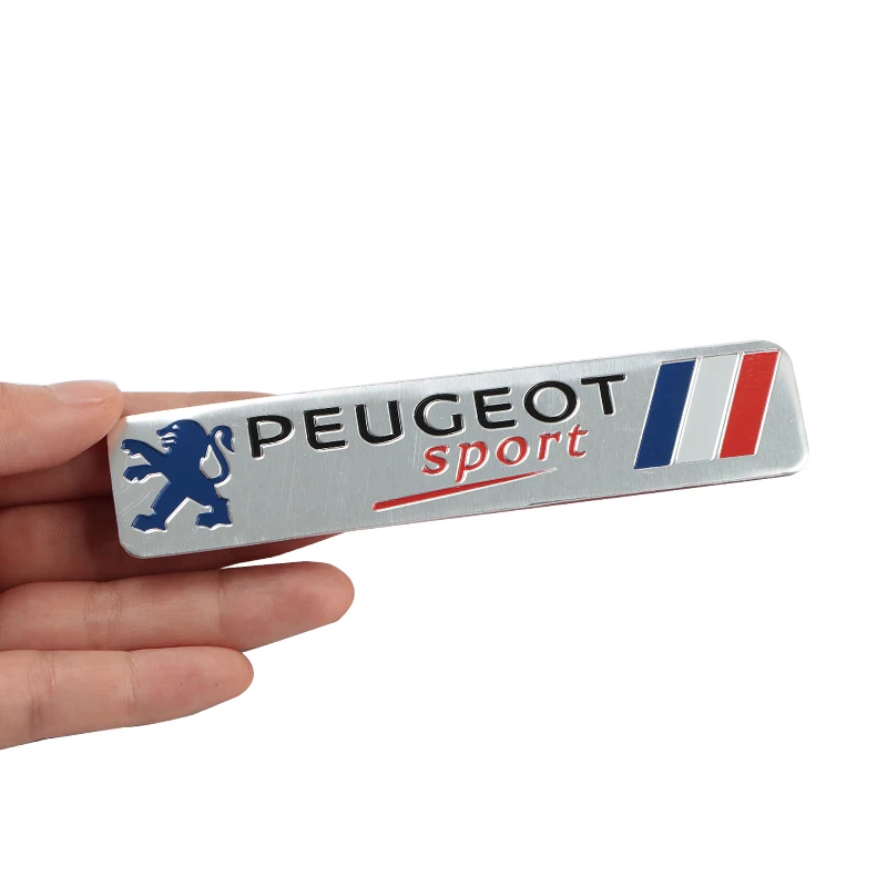 

Car Decoration Stickers Logo 3D Aluminium Emblem Badge Decal For Peugeot 206 207 308 408 508 RCZ 208 3008 2008 4008