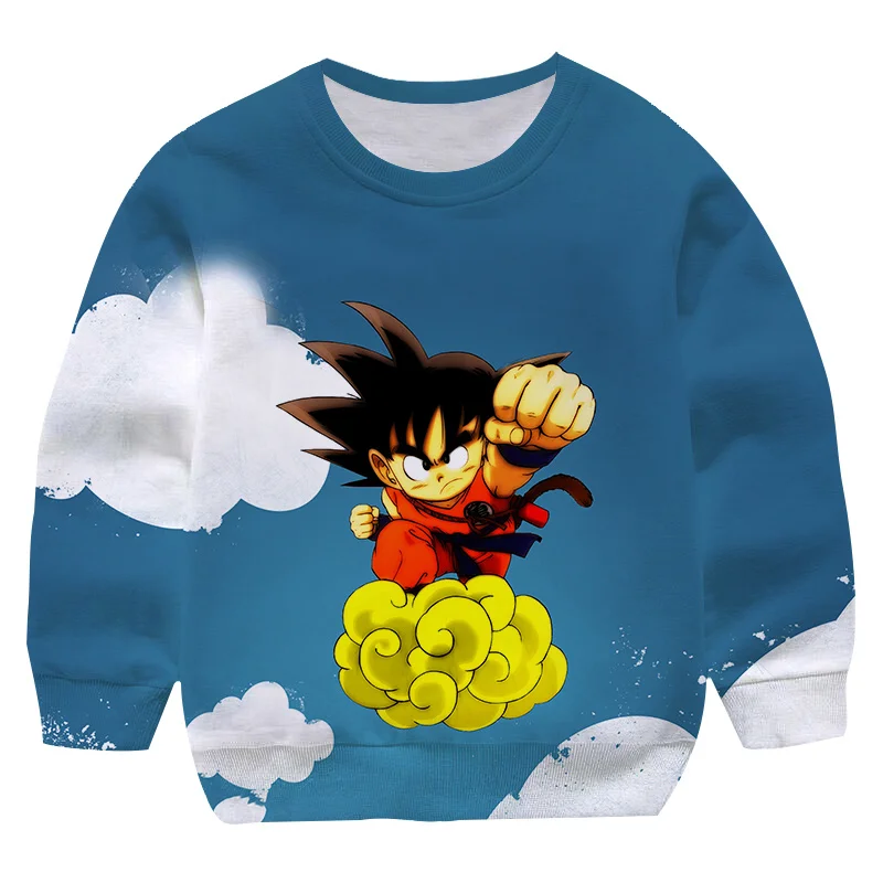 

Children Kids Boys Goku Dragon-Ball Z Sweatshirt Fashion Teenage Children's Girls Outerwear Outfit 1-14 Year Kids Street Wear